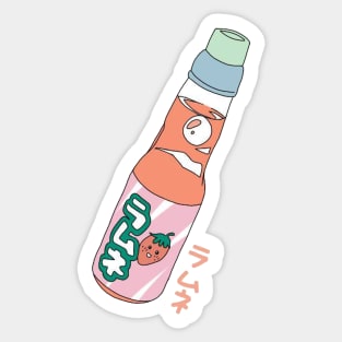 Kawaii Strawberry Soda Drink Sticker